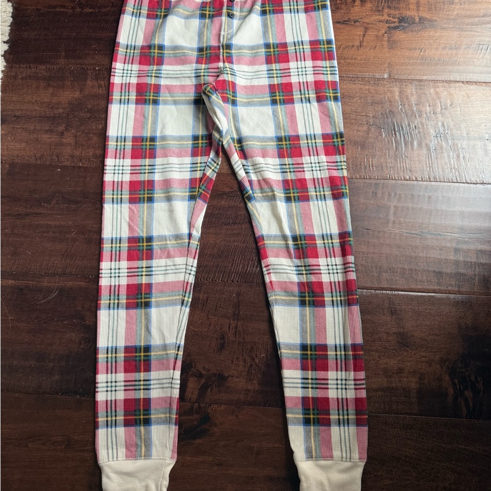 Old Navy Multicolor Christmas tartan Plaid Lounge‎ Pants holidays sz Medium